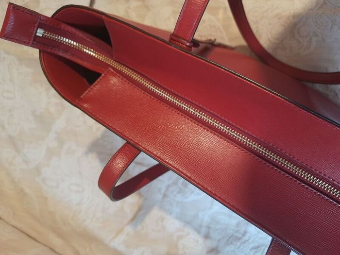 DKNY Red Leather Tote Bag Genuine Cow Leather Brand New
