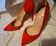Size 4 Carvela red/orange high heels