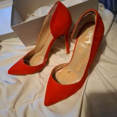 Size 4 Carvela red/orange high heels