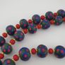 Antique Venetian Trade Beads Eye Glass, WhiteHeart & Millefiori Pendant Necklace Image 9