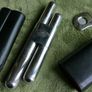 Vintage Bowmore Scotch Whiskey Leather 2 Finger Cigar And Hip Flask Holder With Cigar Cutter Image 3