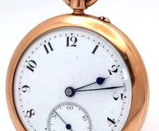 An Antique 9K Gold Double-Cased Pocket Watch.