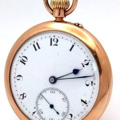 An Antique 9K Gold Double-Cased Pocket Watch.