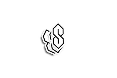 The Cool S Logo Glossy Sticker 2-Pack