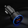 3.1A Fast Chargeing Dual Ports USB Car Cigarette Charger Lighter Digital LED Voltmeter 12V/24V Mobile Phone Image 3