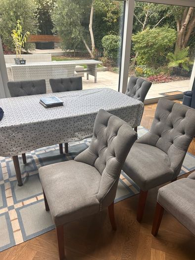 6 Clara Light Grey Dining chairs