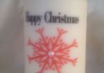 Personalised large christmas candle