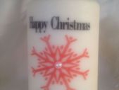 Personalised large christmas candle