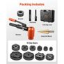 Knockout Punch Set, 147.1 kN Hydraulic Knockout Set, 12.7 to 101.6mm KO Tool Kit Hole Making Tool, KO Tools Kit W/10 Dies for Metal Electrical Cabinet, Electrical Control Cabinet, Switch Cabinet Image 2