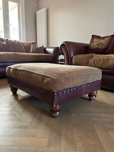 Vintage Tetrad Cleveland 3 & 4 seater sofa suite with footstool