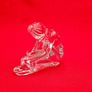 Dolce Verre. Figurine of a Woman with a Bun, solid lead crystal, glass paperweight. Ornament Image 3