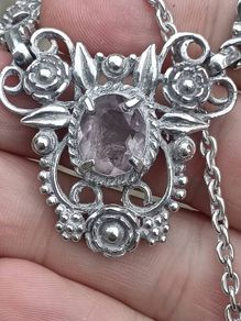 Amethyst Sterling Silver Necklace