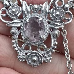 Amethyst Sterling Silver Necklace