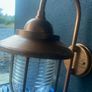 Pair Copper Effect Outdoor Wall Lights Image 4