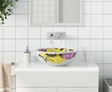 Countertop Basin Multicolour Round 41x14 cm Ceramic