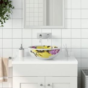 Countertop Basin Multicolour Round 41x14 cm Ceramic
