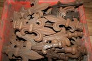 Metal fence decor, Rusty metal gate ,garden decor, Cast iron decor, Rusty fence finial, Home rustic decor, Vintage rusty gate, garden decor