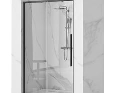 Black matt sliding shower door
