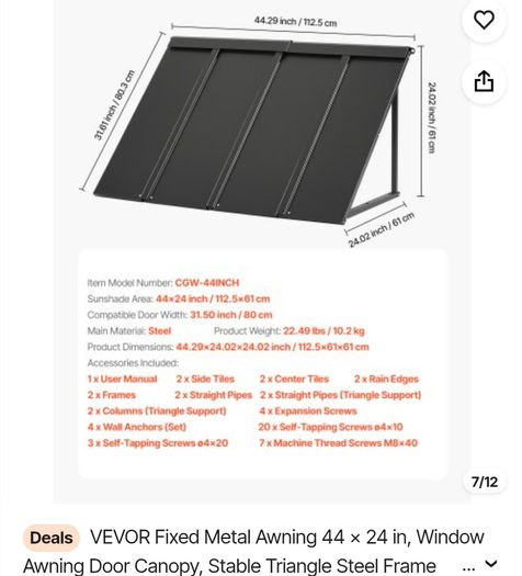 door awning.