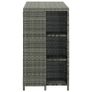 Bar Table with Storage Rack Grey 120x60x110 cm Poly Rattan Image 2