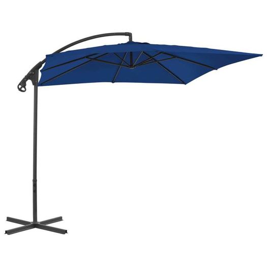 Cantilever Umbrella with Steel Pole 250x250 cm Azure