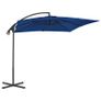 Cantilever Umbrella with Steel Pole 250x250 cm Azure Image 2