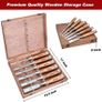 BRAND NEW 6pcs Wood Chisel Set for Woodworking CRV Steel with Walnut Handle in Wooden Premium Box Image 5