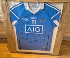 Signed & Framed Dublin Gaa Jersey 4 in a Row.