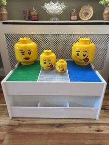 Lego large storage table in excellent condition! Lego heads not included!