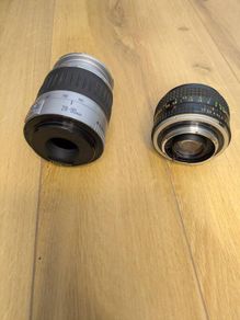 Canon EF 28-90mm Zoom + Minolta Rokkor 50mm  Vintage Lens Bundle