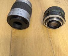 Canon EF 28-90mm Zoom + Minolta Rokkor 50mm  Vintage Lens Bundle