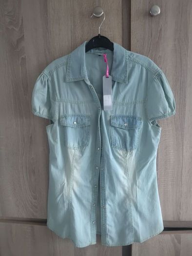 Washed look shirt size 10 forget me not