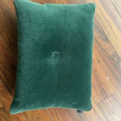 Green velvet cushion