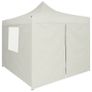 vidaXL Professional Folding Party Tent with 2 Sidewalls 2x2 m Steel Cream Image 7