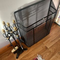 Fire Irons and Firescreen