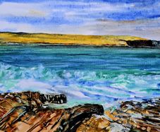 doolin harbour view  watercolour