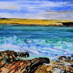 doolin harbour view  watercolour