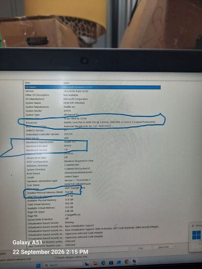 Shuttle Xpc Desktop PC. 4gb Radeon GPU.