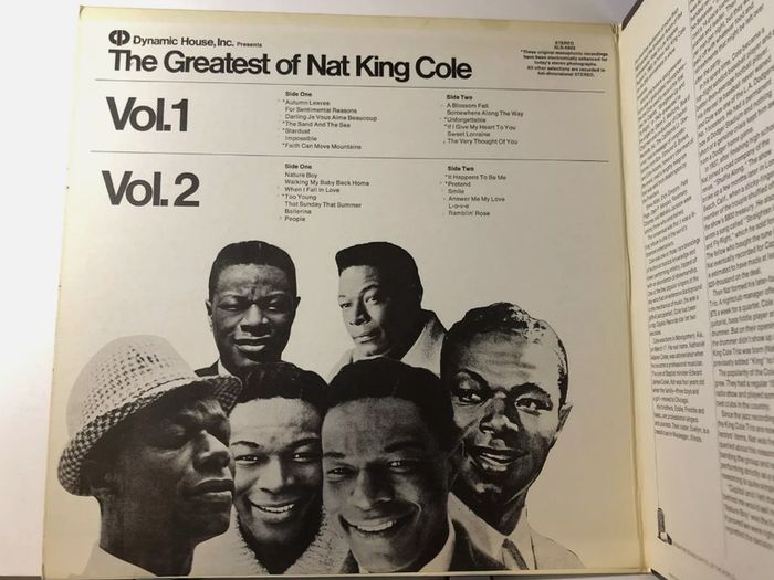 The Greatest of Nat King Cole Vol. 1 and 2 LP