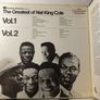 The Greatest of Nat King Cole Vol. 1 and 2 LP Image 2