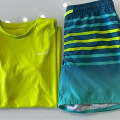 Like New: Boys Swimming Top & Shorts (Age 8-9)