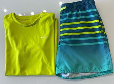 Like New: Boys Swimming Top & Shorts (Age 8-9)