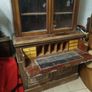 Antique Carved Mahogany Secretaire Bookcase Victorian Style Display Cabinet Image 5