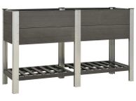 main image for ad Garden Raised Bed with Shelf 150x50x90 cm WPC Grey