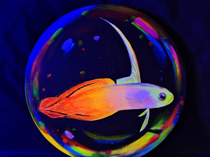 UV Blacklight Coral Reef Wall Art Painting