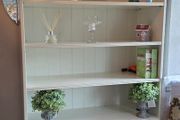 white book shelf