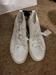 White lacy summer shoes 41 NEW