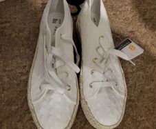 White lacy summer shoes 41 NEW