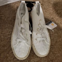 White lacy summer shoes 41 NEW
