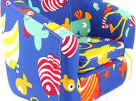 main image for ad Kid Luxury Armchair Childrens Tub Chair Cartoon Sofa Wooden Frame (Under the Sea)